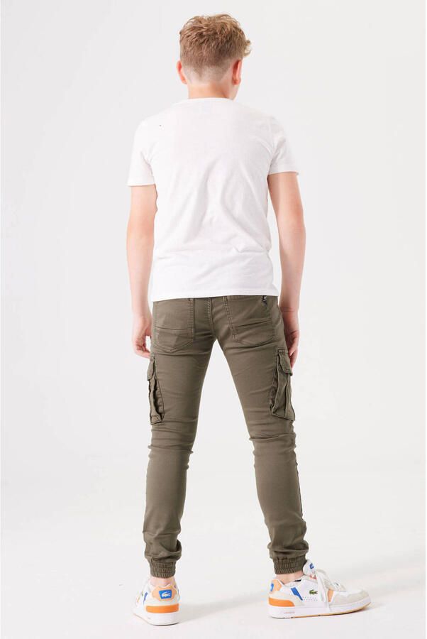 Garcia regular fit cargobroek mosgroen Jongens Jog denim Effen 128