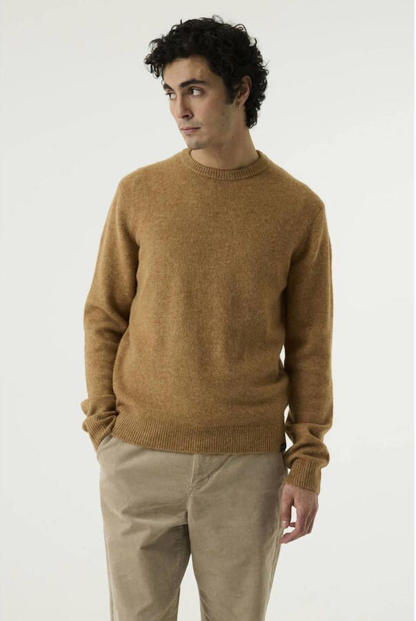 Garcia regular fit gebreide trui met wol dusted ochre