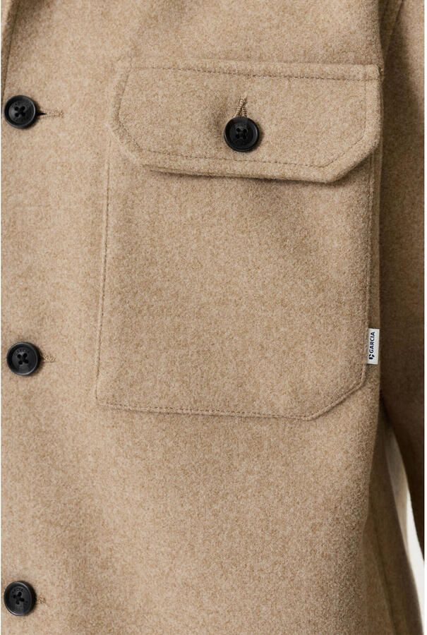 Garcia regular fit overshirt met melée roast cashew - Foto 2