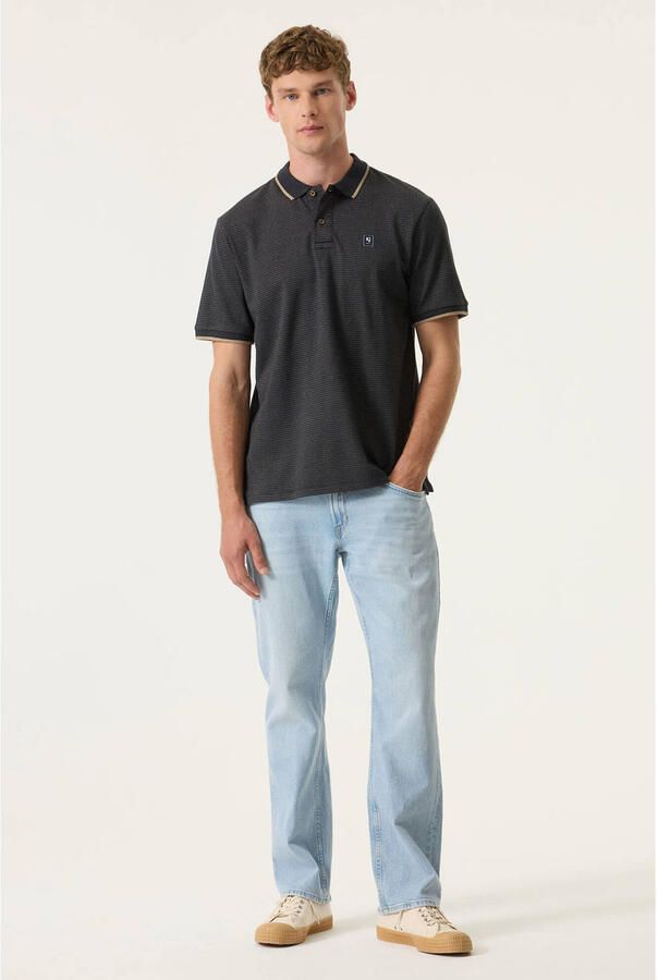 Garcia regular polo met textuur donkerblauw - Foto 2