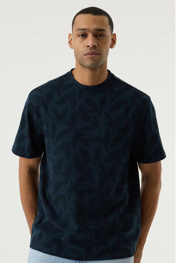 Garcia regular T-shirt donkerblauw