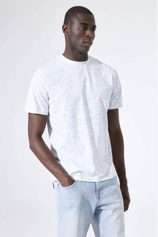 Garcia regular T-shirt lichtblauw