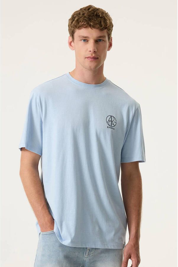 Garcia regular T-shirt lichtblauw