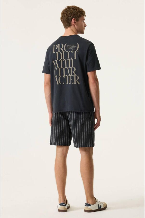 Garcia regular T-shirt met backprint donkerblauw - Foto 2