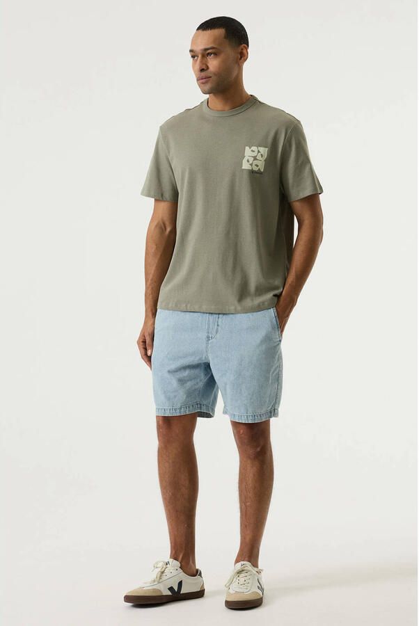 Garcia regular T-shirt met backprint groen - Foto 3