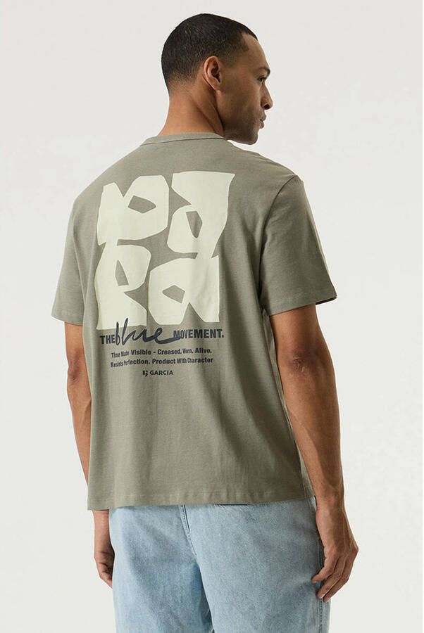 Garcia regular T-shirt met backprint groen - Foto 2