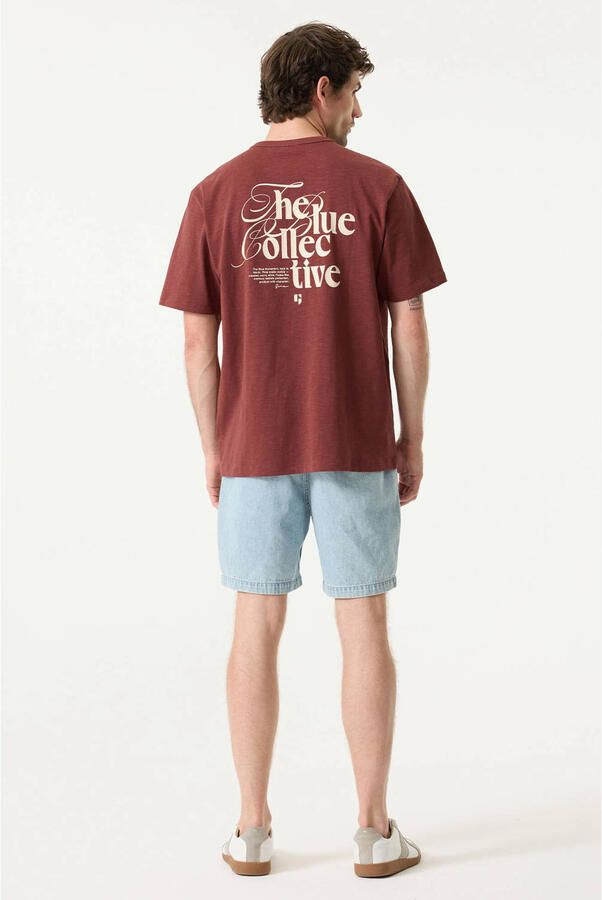 Garcia regular T-shirt met backprint rood - Foto 2