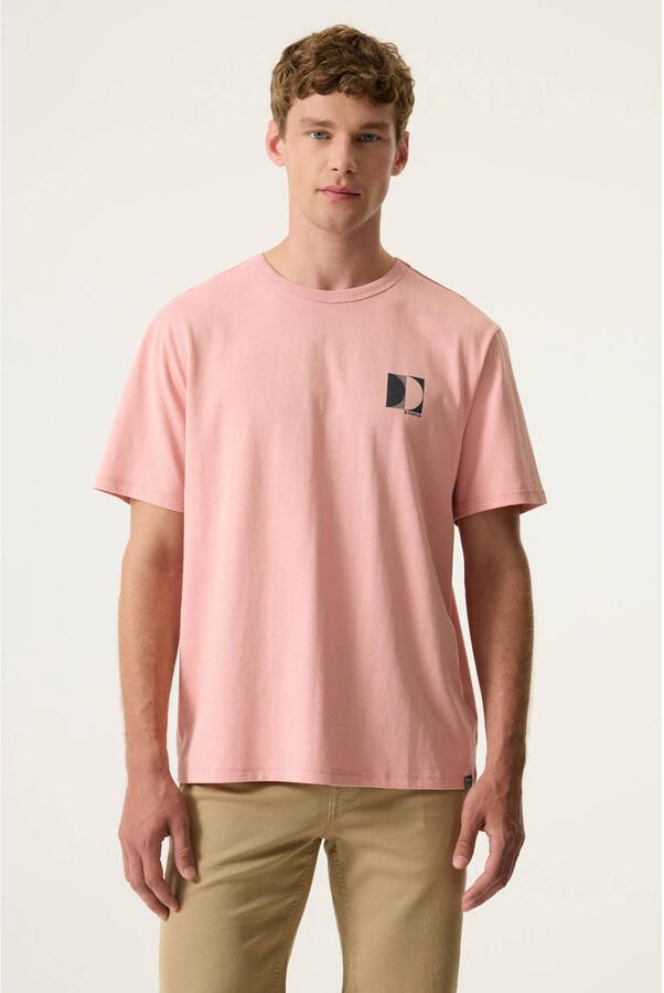 Garcia regular T-shirt met backprint roze