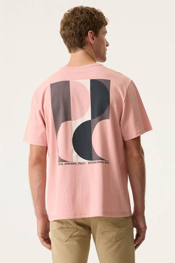 Garcia regular T-shirt met backprint roze - Foto 3