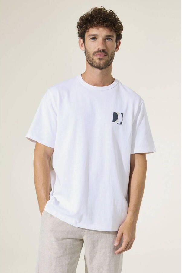 Garcia regular T-shirt met backprint wit