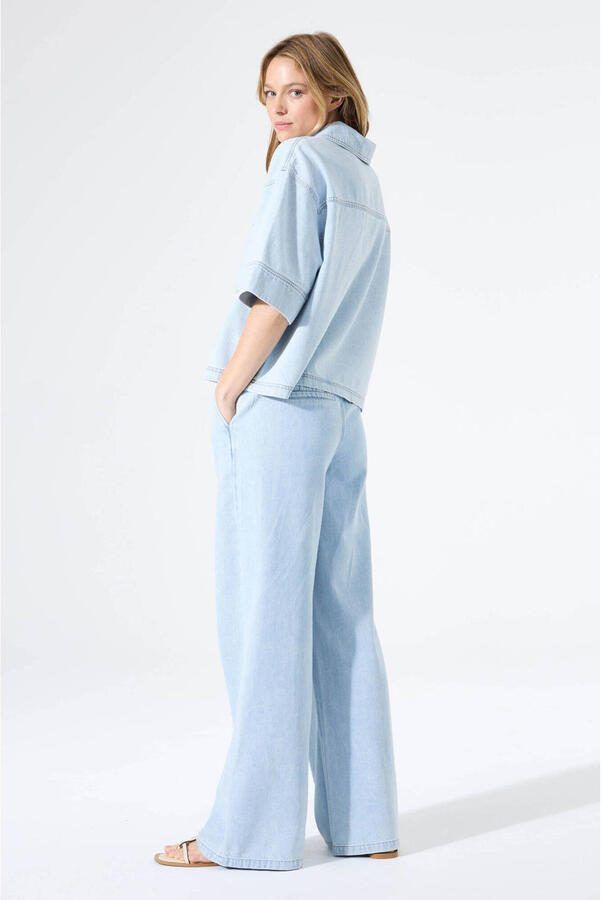 Garcia regular waist casual broek light blue denim - Foto 2