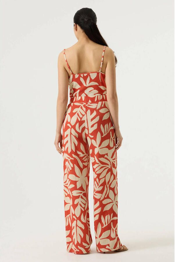 Garcia regular waist gebloemde casual broek oranje - Foto 2