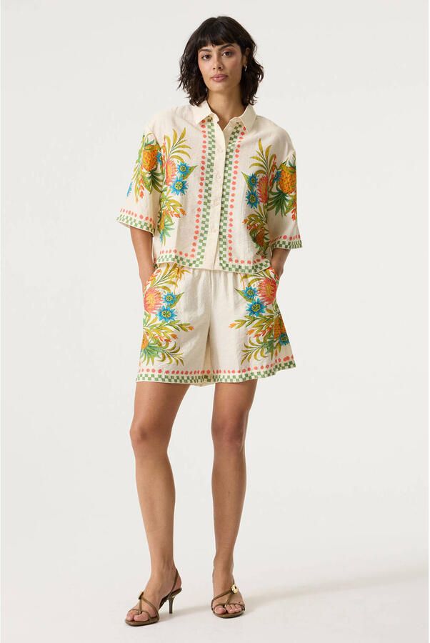 Garcia regular waist gebloemde casual short multi