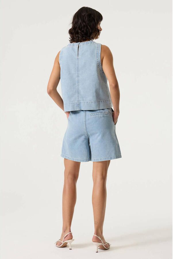 Garcia regular waist short light blue denim - Foto 2