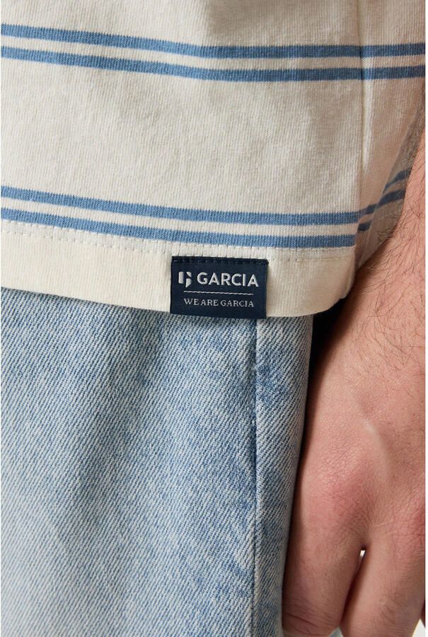 Garcia relaxed fit gestreept T-shirt antiek wit - Foto 2