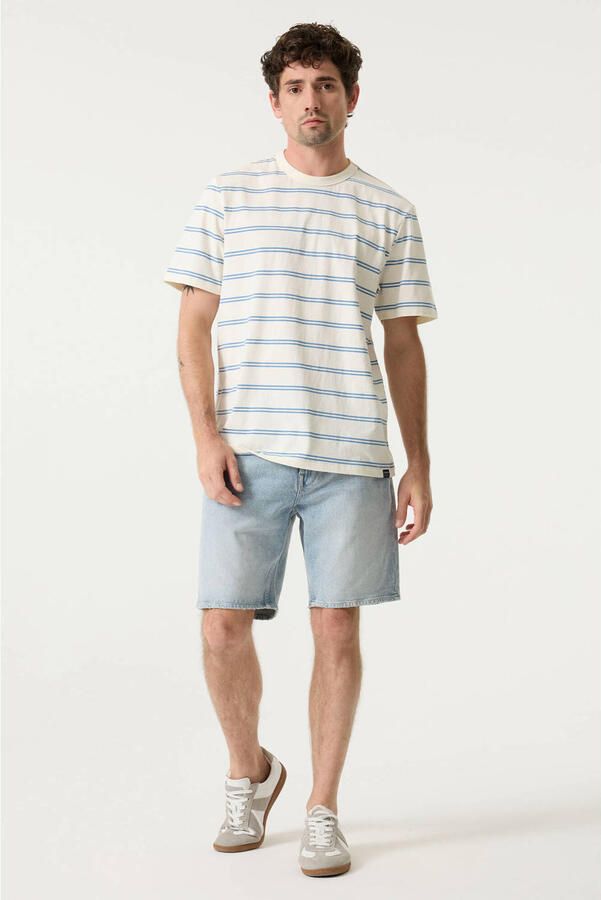 Garcia relaxed fit gestreept T-shirt antiek wit - Foto 3
