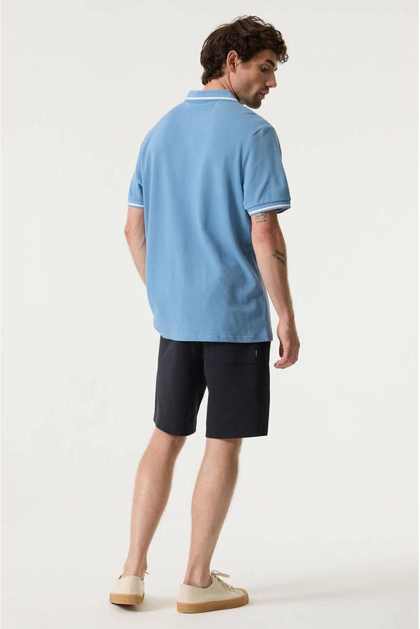 Garcia relaxed fit polo met contrast bies blauw - Foto 2