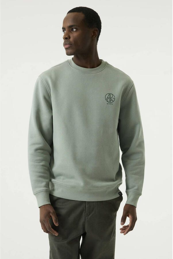Garcia relaxed fit sweater met backprint sea foam