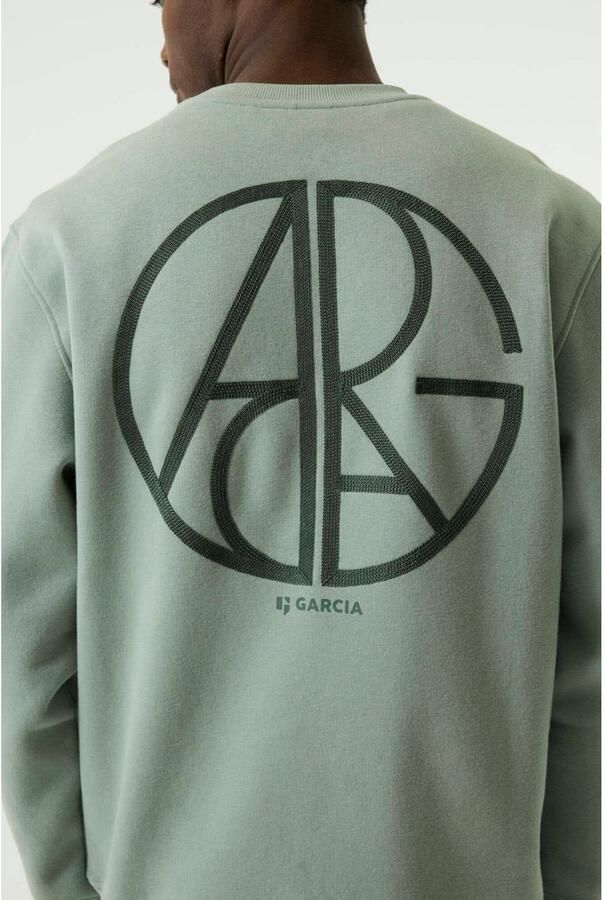 Garcia relaxed fit sweater met backprint sea foam - Foto 2