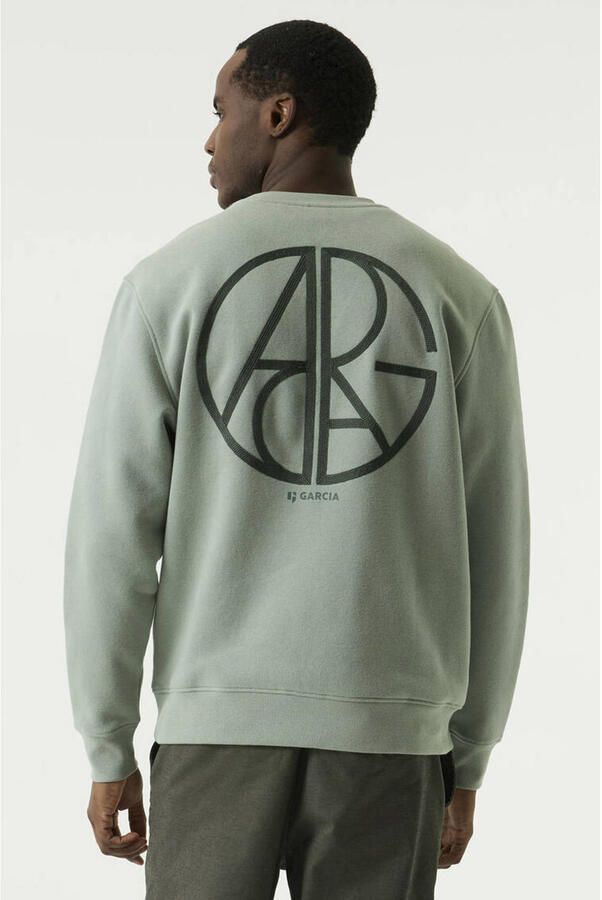 Garcia relaxed fit sweater met backprint sea foam - Foto 3