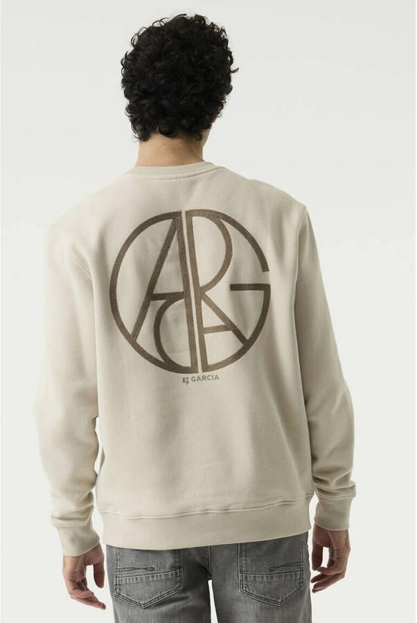 Garcia relaxed fit sweater met backprint soft buff - Foto 3