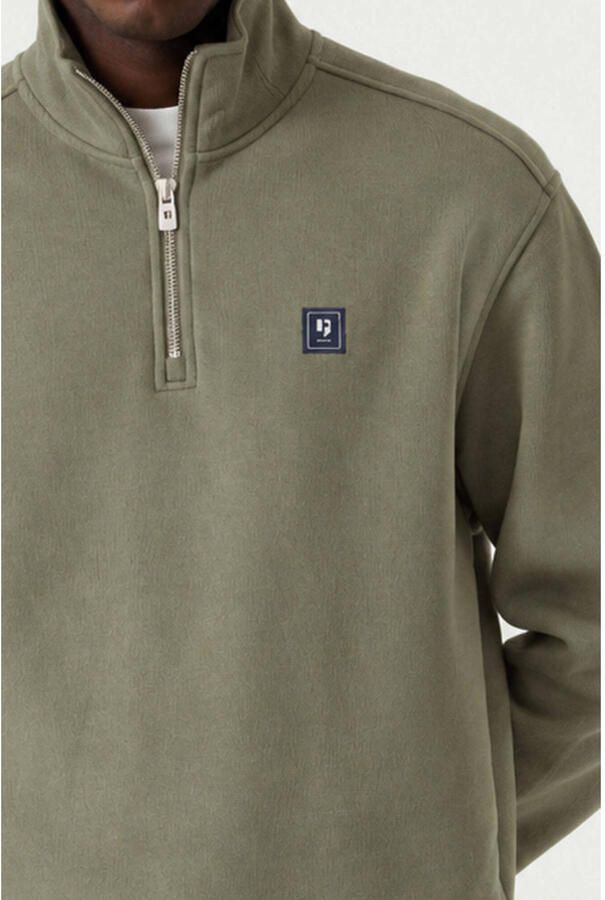 Garcia relaxed fit sweater olijfgroen