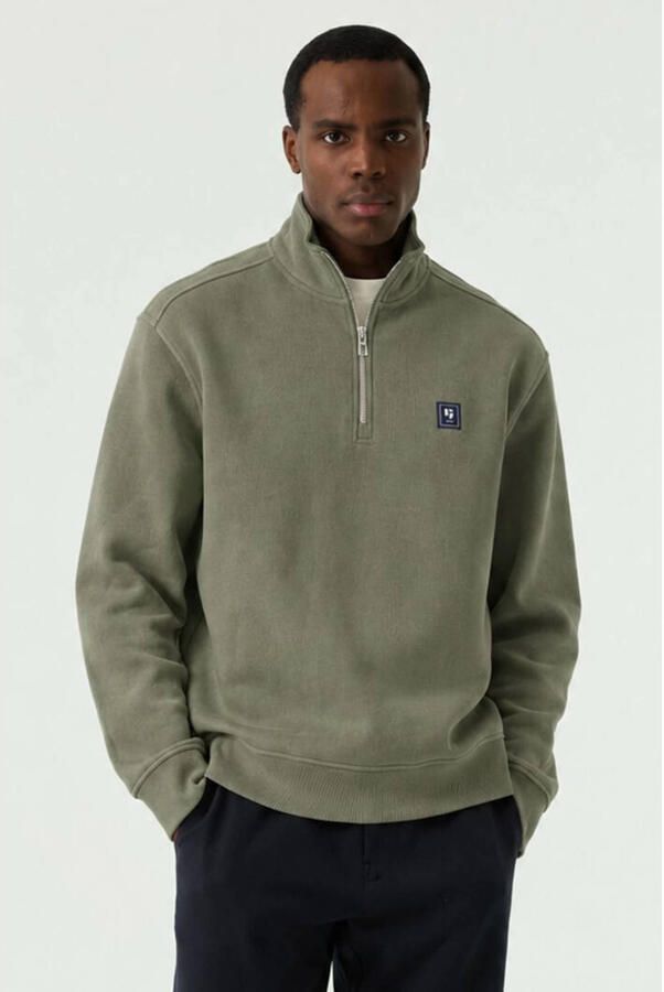 Garcia relaxed fit sweater olijfgroen - Foto 2