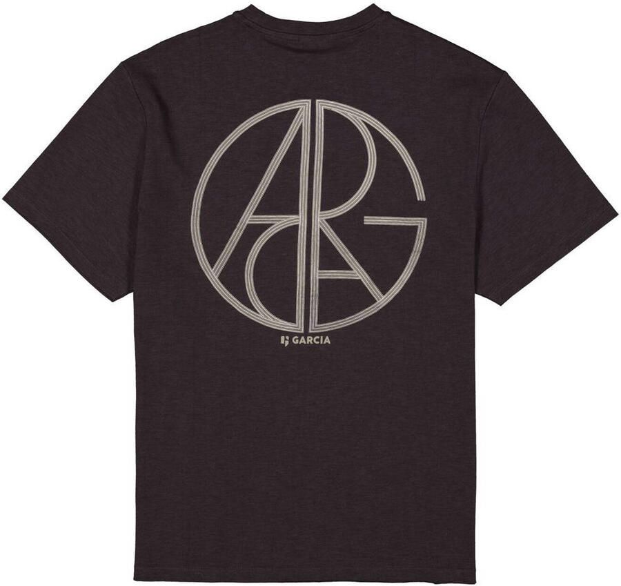 Garcia relaxed fit T-shirt met backprint donkerpaars - Foto 2
