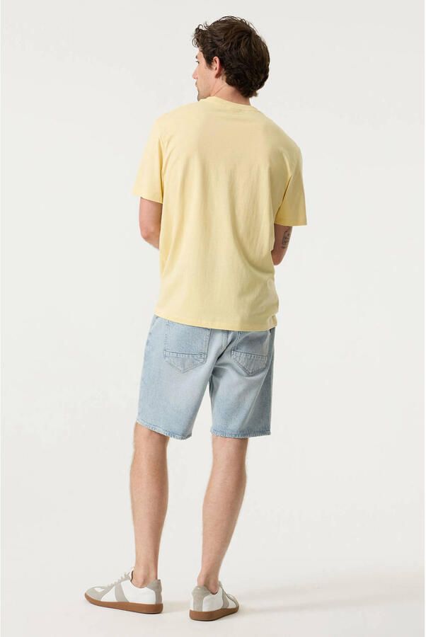 Garcia relaxed fit T-shirt met logo geel - Foto 3