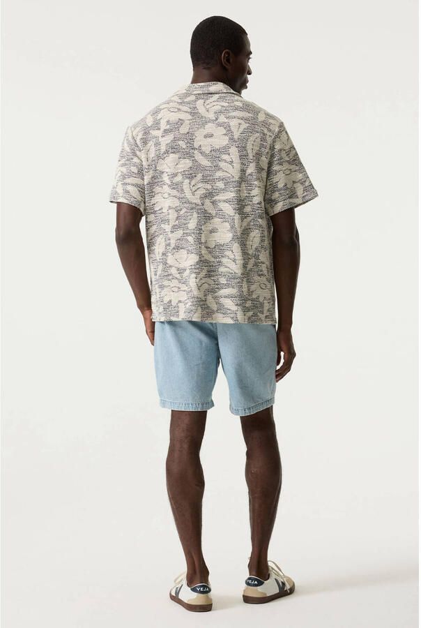 Garcia relaxed gebloemd casual overhemd blauw - Foto 3