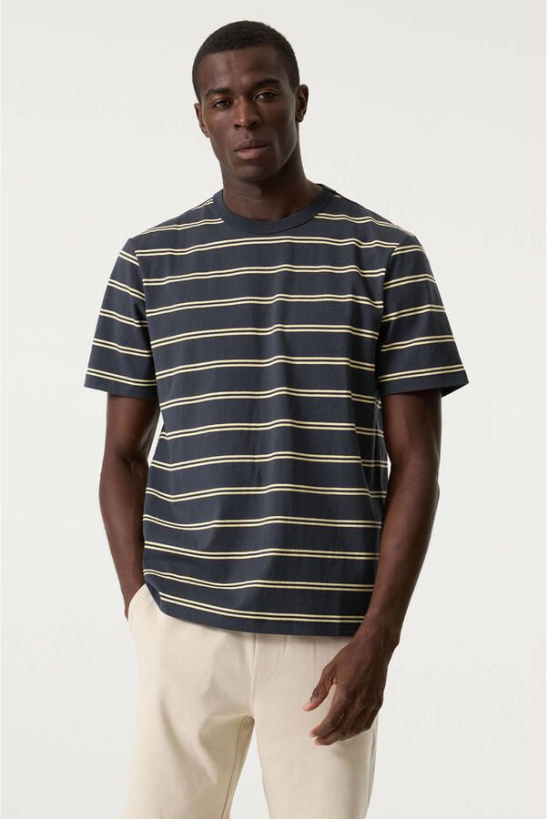 Garcia relaxed gestreept t-shirt donkerblauw