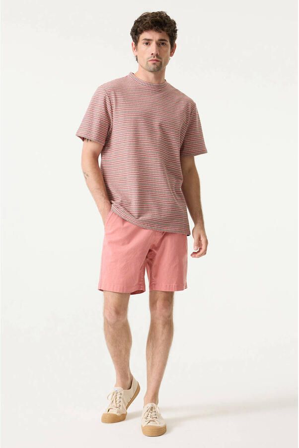 Garcia relaxed gestreept T-shirt roze