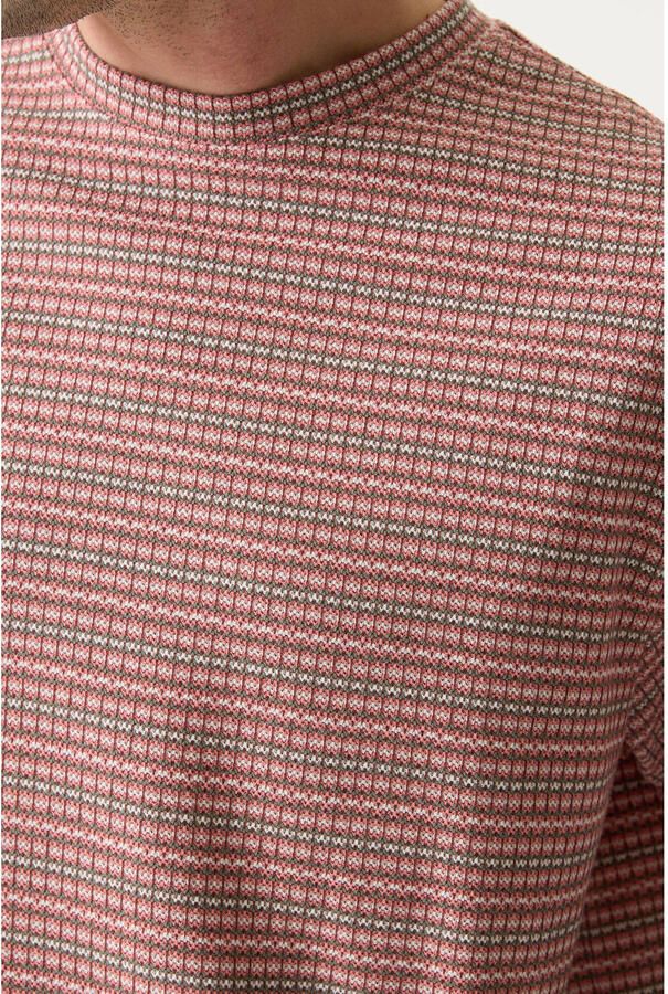 Garcia relaxed gestreept T-shirt roze - Foto 2
