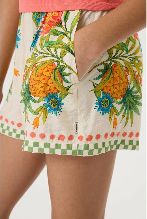 Garcia Korte broek in all-over look met elastische band - Foto 2