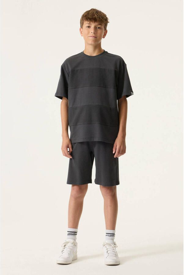 Garcia relaxed regular waist sweatshort antraciet