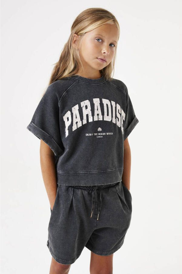 Garcia Regular fit sweatshorts in denimlook