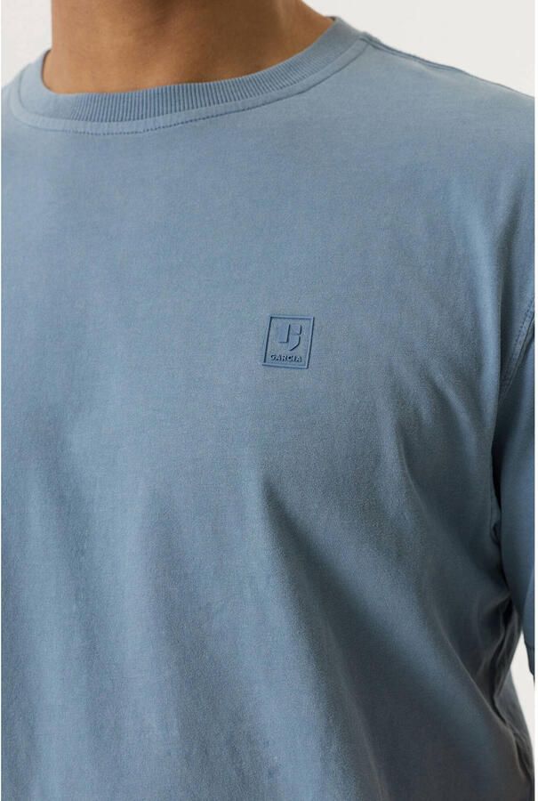 Garcia relaxed T-shirt blauw - Foto 2