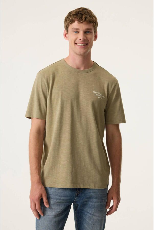 Garcia relaxed T-shirt met backprint groen