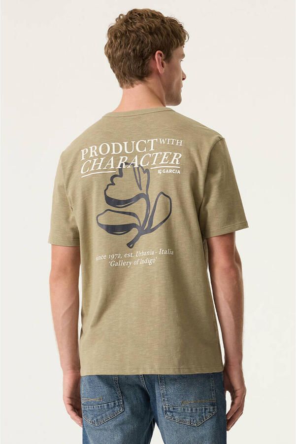 Garcia relaxed T-shirt met backprint groen - Foto 3