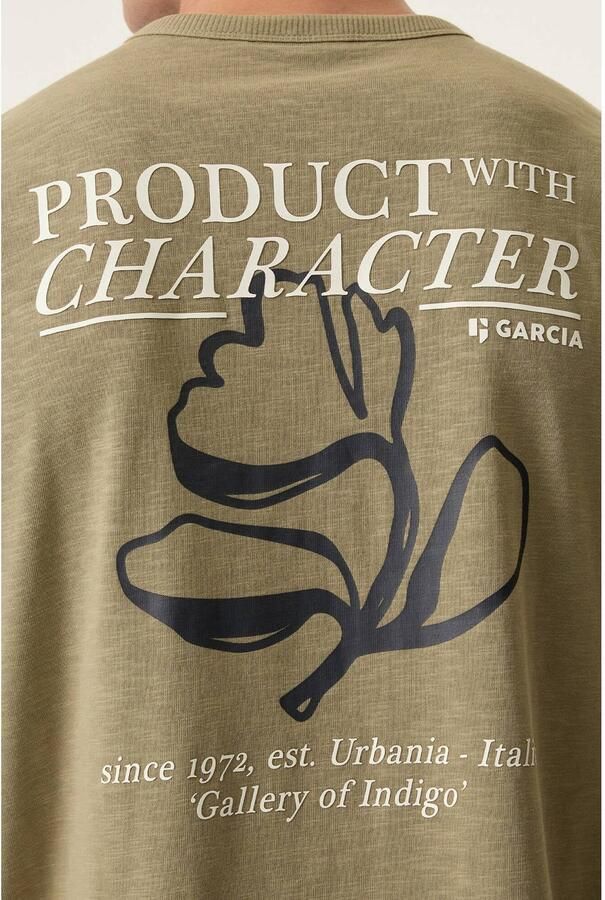 Garcia relaxed T-shirt met backprint groen - Foto 2