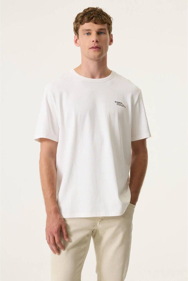 Garcia relaxed T-shirt met backprint wit