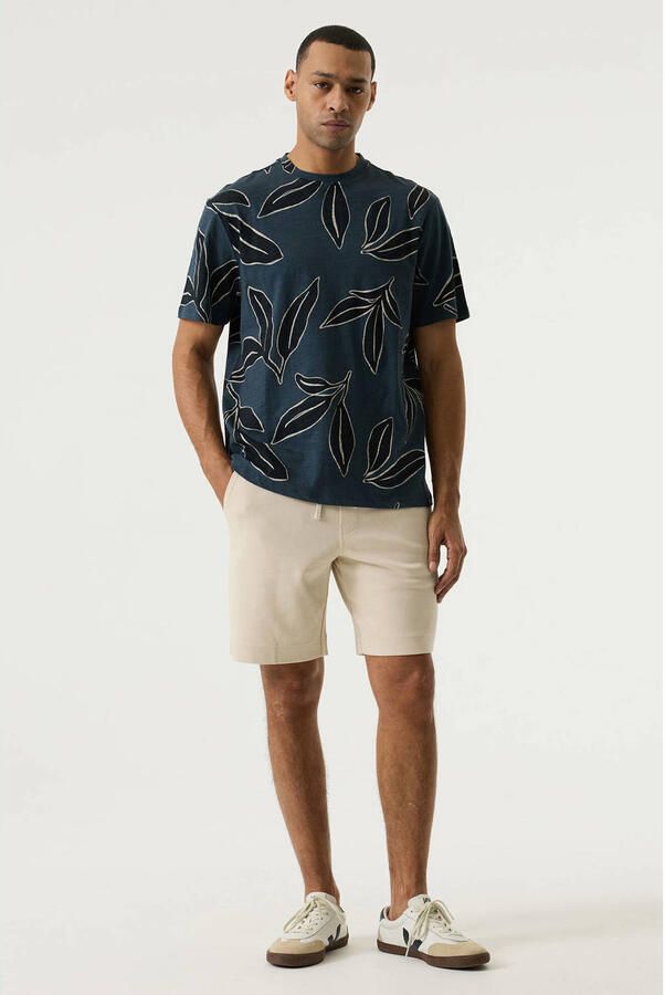 Garcia relaxed T-shirt met print donkerblauw - Foto 2