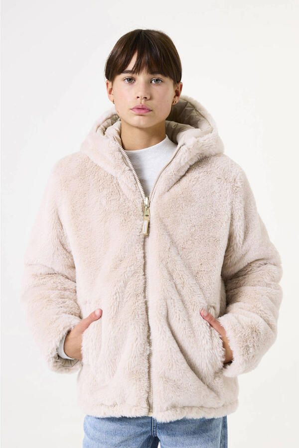 Garcia Regular fit winterjack met imitatiebont - Foto 3