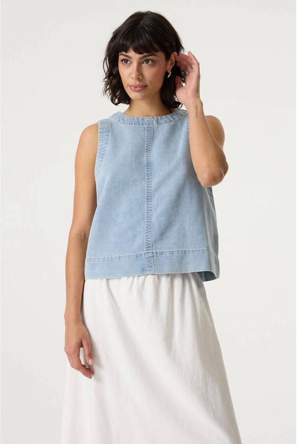 Garcia singlet light blue denim