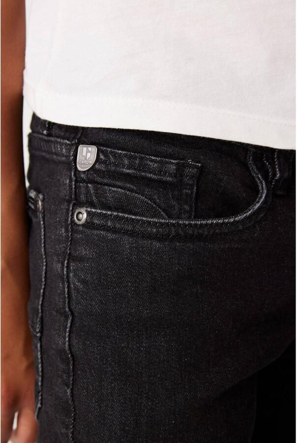 Garcia skinny jeans Xandro dark used denim Zwart Jongens Stretchdenim Effen 170