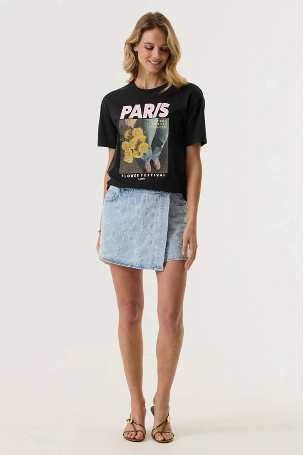 Garcia skort light blue denim