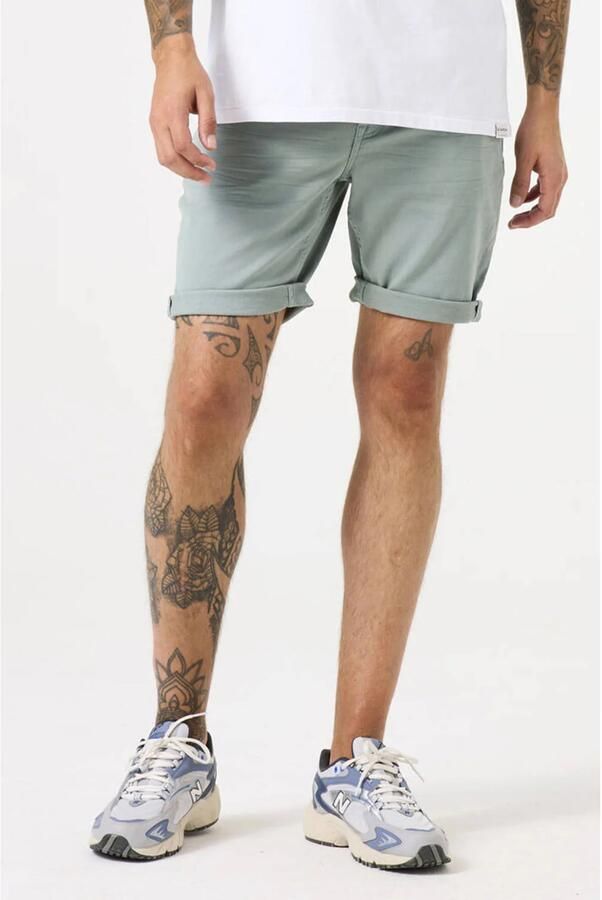 Garcia slim denim short light sage - Foto 3
