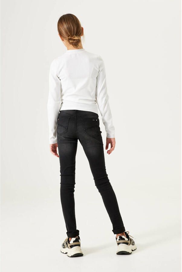 Garcia slim fit jeans Rianna 57O rinsed Zwart Meisjes Denim Effen 128 - Foto 2