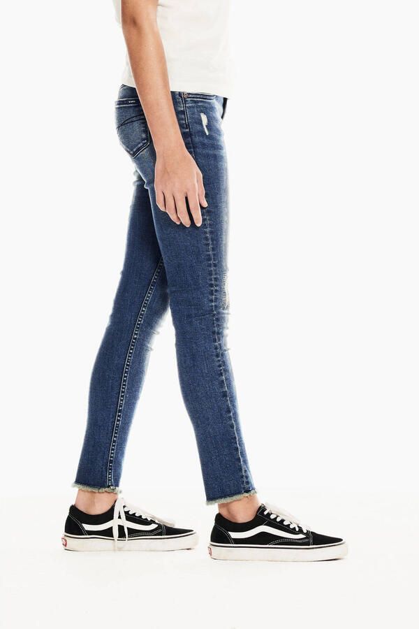 Garcia slim fit jeans Sara 51O dark used Blauw Meisjes Stretchdenim Effen 152