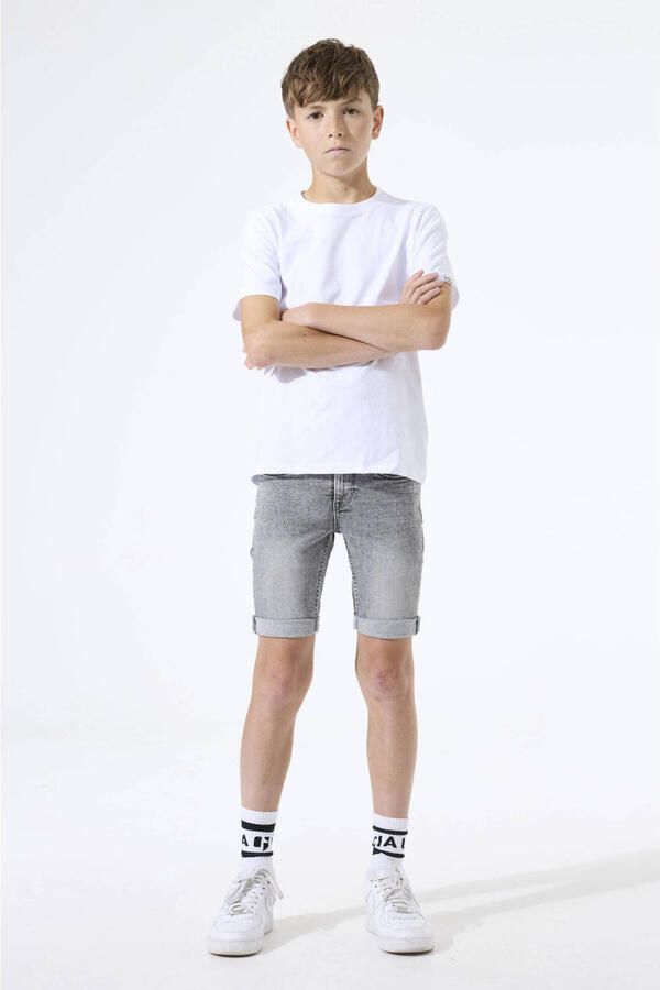 Garcia slim regular waist short grey denim